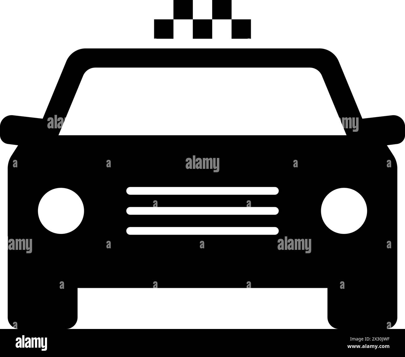 Icône de voiture plate avec des dames comme symbole de taxi Illustration de Vecteur