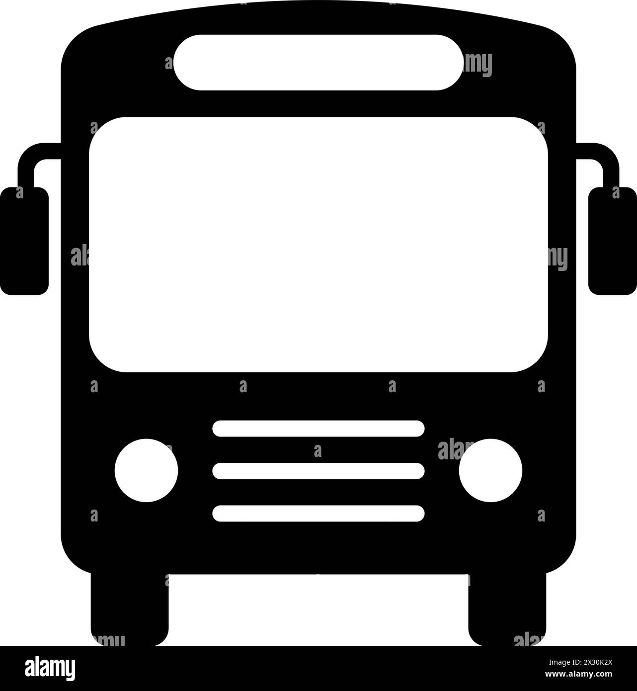 Icône de bus plat comme symbole pour la conception de page Web de transport de passagers Illustration de Vecteur