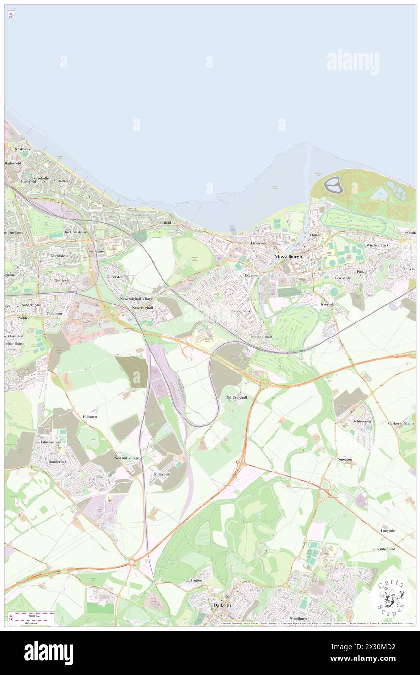 Musselburgh Railway Station, East Lothian, GB, Royaume-Uni, Écosse, n 55 56' 2'', S 3 4' 22'', carte, Cartascapes carte publiée en 2024. Explorez Cartascapes, une carte qui révèle la diversité des paysages, des cultures et des écosystèmes de la Terre. Voyage à travers le temps et l'espace, découvrir l'interconnexion du passé, du présent et de l'avenir de notre planète. Banque D'Images