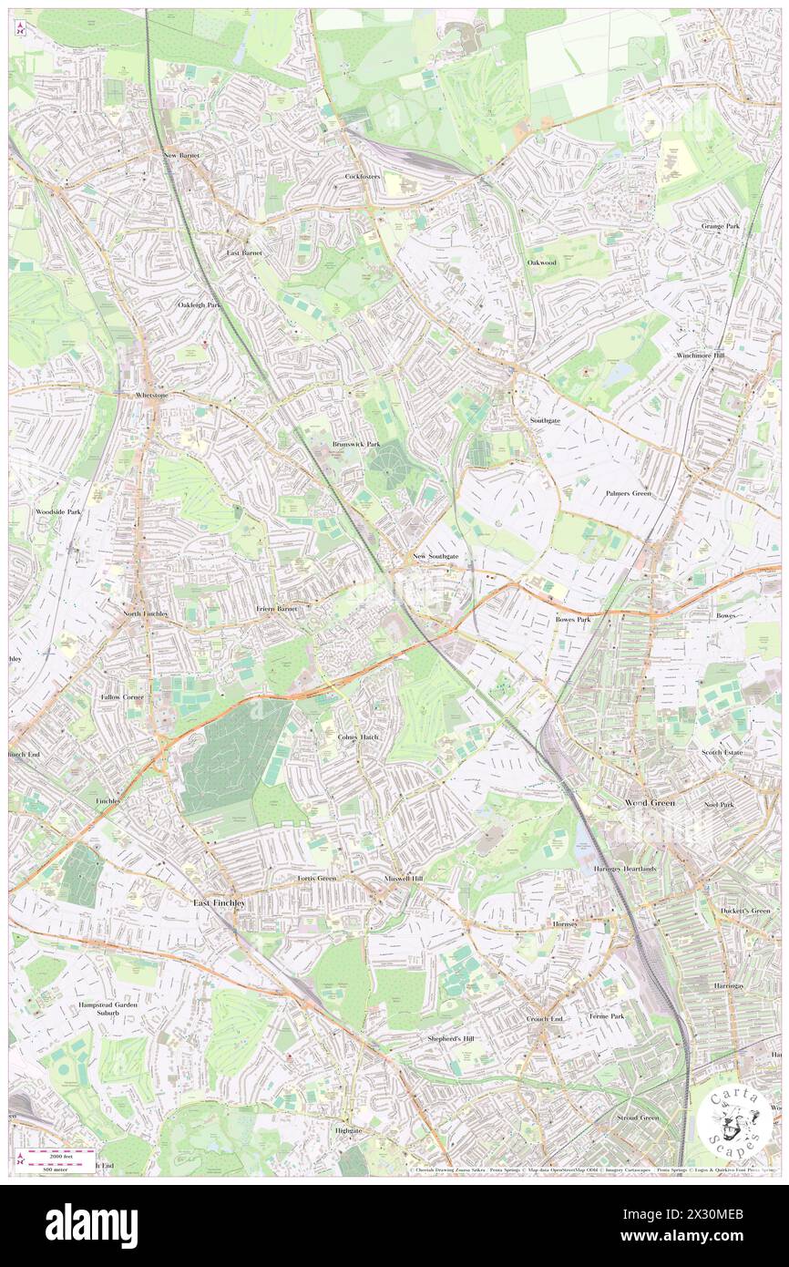 New Southgate Railway Station, Greater London, GB, Royaume-Uni, Angleterre, n 51 36' 51'', S 0 8' 35'', carte, Cartascapes carte publiée en 2024. Explorez Cartascapes, une carte qui révèle la diversité des paysages, des cultures et des écosystèmes de la Terre. Voyage à travers le temps et l'espace, découvrir l'interconnexion du passé, du présent et de l'avenir de notre planète. Banque D'Images