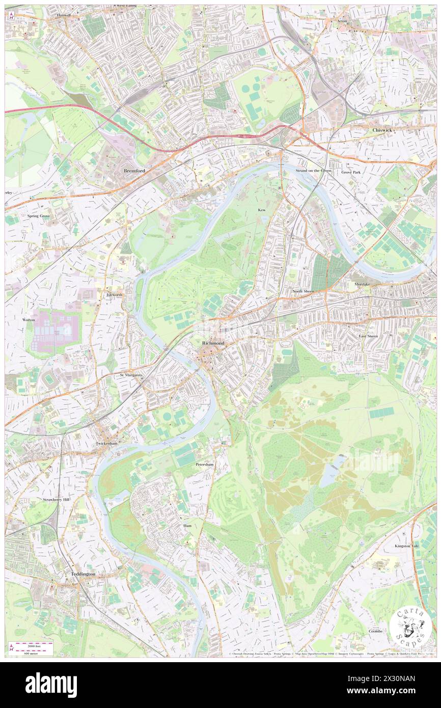 Richmond Station, Greater London, GB, Royaume-Uni, Angleterre, n 51 27' 47'', S 0 18' 5'', carte, Cartascapes carte publiée en 2024. Explorez Cartascapes, une carte qui révèle la diversité des paysages, des cultures et des écosystèmes de la Terre. Voyage à travers le temps et l'espace, découvrir l'interconnexion du passé, du présent et de l'avenir de notre planète. Banque D'Images