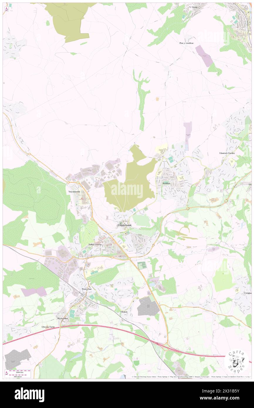 Llantrisant, Rhondda Cynon TAF, GB, Royaume-Uni, pays de Galles, n 51 33' 23'', S 3 22' 26'', carte, Cartascapes carte publiée en 2024. Explorez Cartascapes, une carte qui révèle la diversité des paysages, des cultures et des écosystèmes de la Terre. Voyage à travers le temps et l'espace, découvrir l'interconnexion du passé, du présent et de l'avenir de notre planète. Banque D'Images