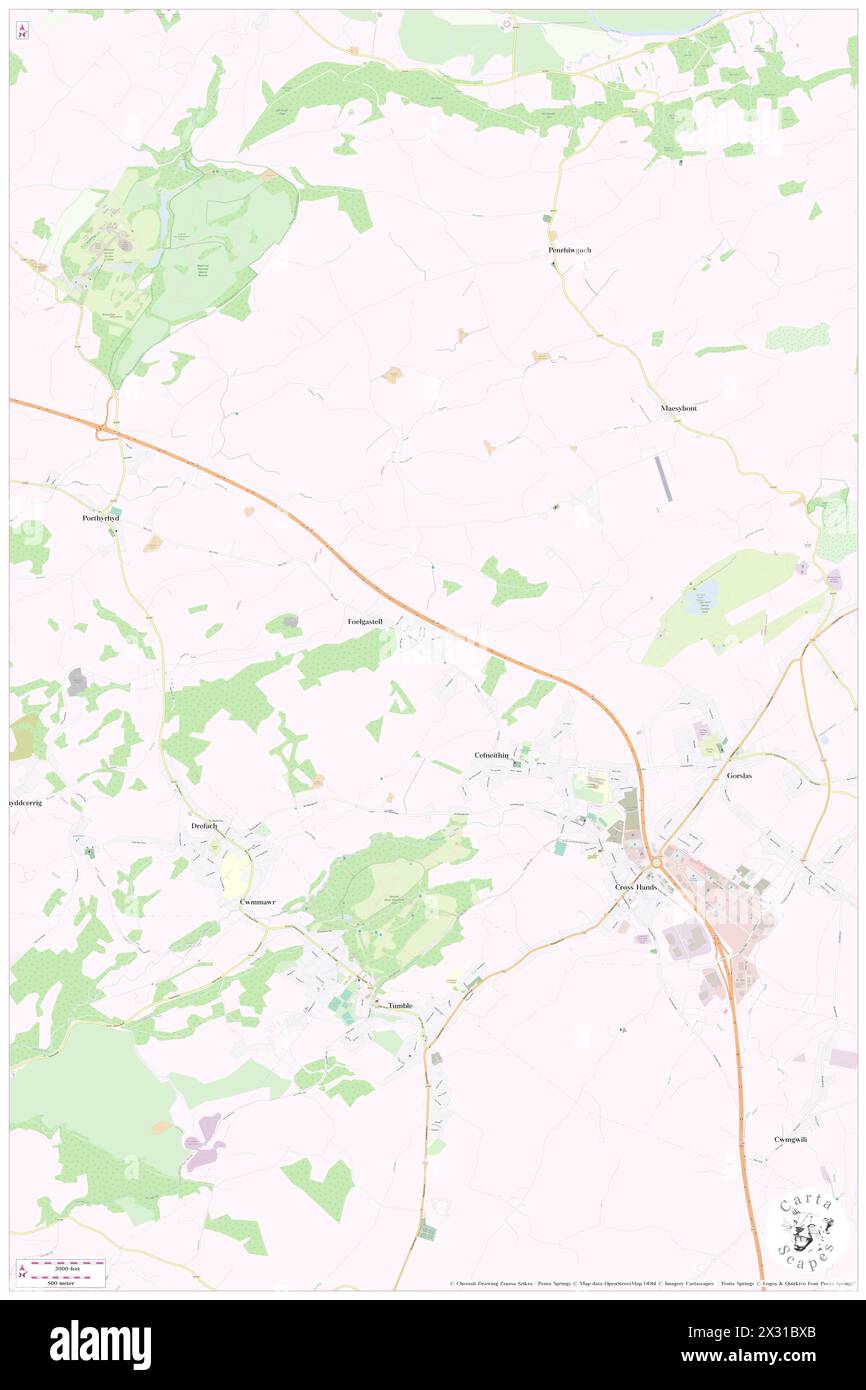 Gorslas, Carmarthenshire, GB, Royaume-Uni, pays de Galles, n 51 48' 44'', S 4 6' 36'', carte, Cartascapes carte publiée en 2024. Explorez Cartascapes, une carte qui révèle la diversité des paysages, des cultures et des écosystèmes de la Terre. Voyage à travers le temps et l'espace, découvrir l'interconnexion du passé, du présent et de l'avenir de notre planète. Banque D'Images