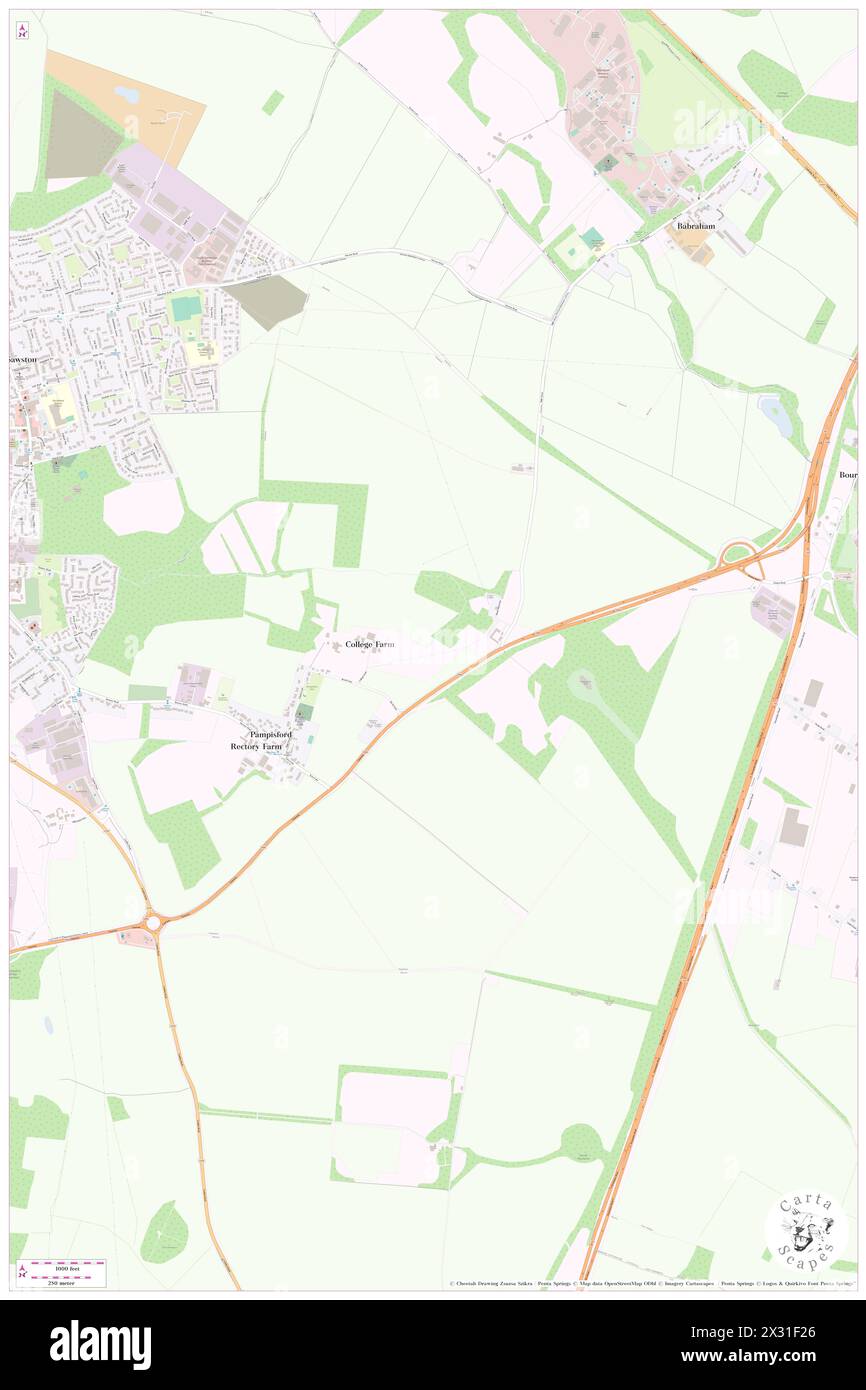 Pampisford, Cambridgeshire, GB, Royaume-Uni, Angleterre, n 52 6' 52'', N 0 11' 37'', carte, Carthascapes carte publiée en 2024. Explorez Cartascapes, une carte qui révèle la diversité des paysages, des cultures et des écosystèmes de la Terre. Voyage à travers le temps et l'espace, découvrir l'interconnexion du passé, du présent et de l'avenir de notre planète. Banque D'Images