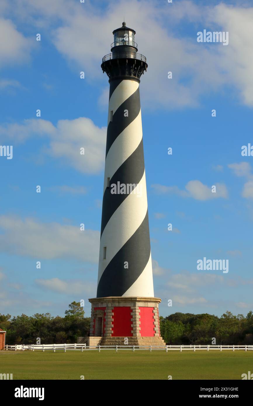 Géographie / voyage, États-Unis, Caroline du Nord, Buxton, Cape Hatteras Lighthouse, CONSTRUIT EN 1870, AUTORISATION-DROITS-SUPPLÉMENTAIRE-INFO-NON-DISPONIBLE Banque D'Images