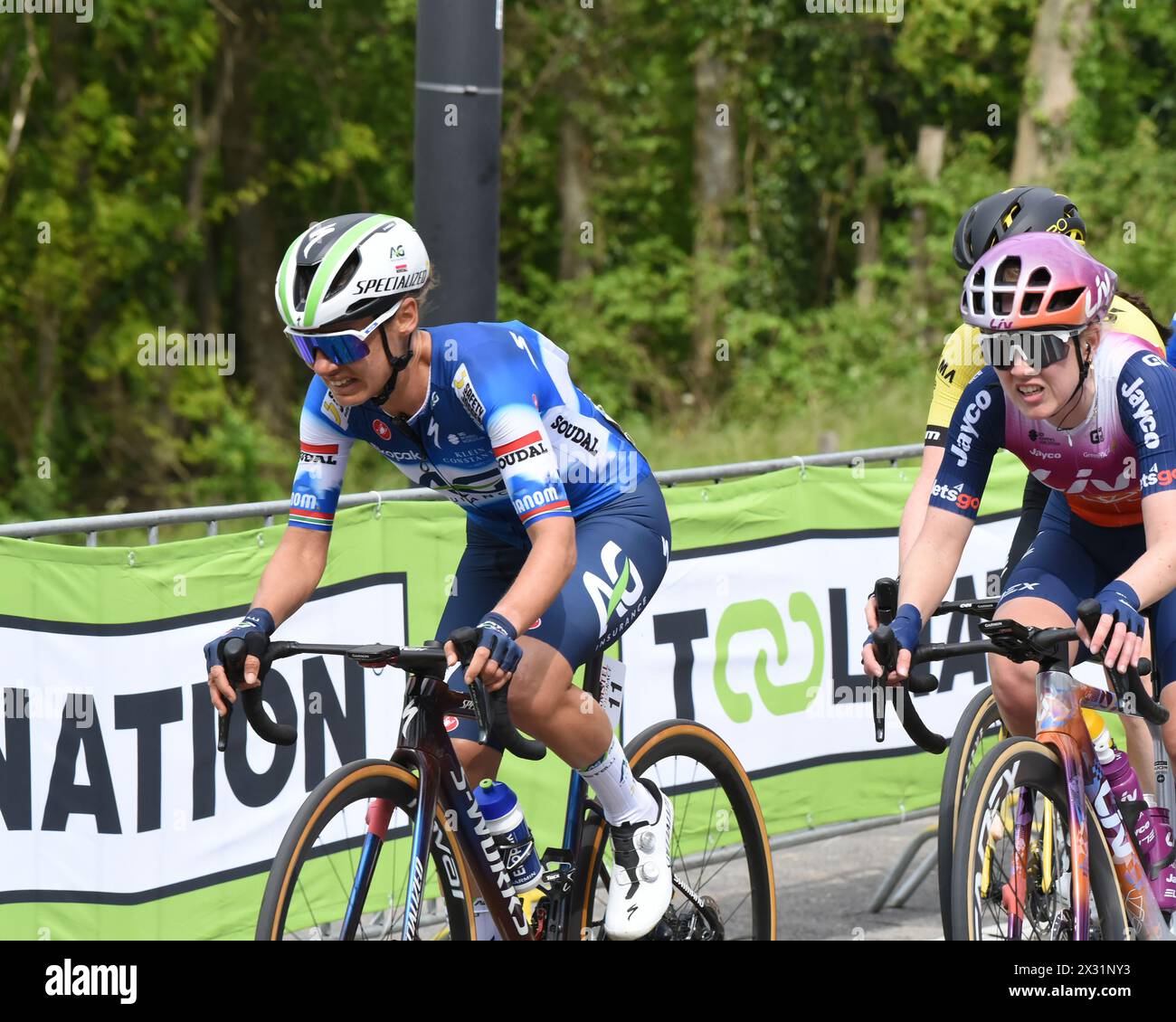 Ashleigh Moolman dans l'édition 2024 de l'Amstel Gold Race Banque D'Images