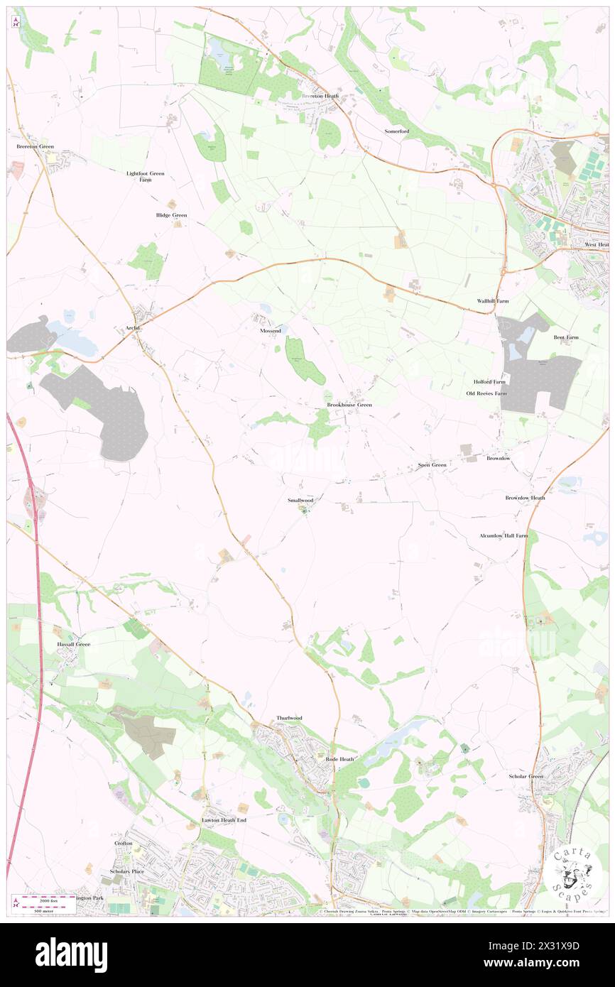 Smallwood, Cheshire East, GB, Royaume-Uni, Angleterre, n 53 8' 35'', S 2 17' 26'', carte, Cartascapes carte publiée en 2024. Explorez Cartascapes, une carte qui révèle la diversité des paysages, des cultures et des écosystèmes de la Terre. Voyage à travers le temps et l'espace, découvrir l'interconnexion du passé, du présent et de l'avenir de notre planète. Banque D'Images