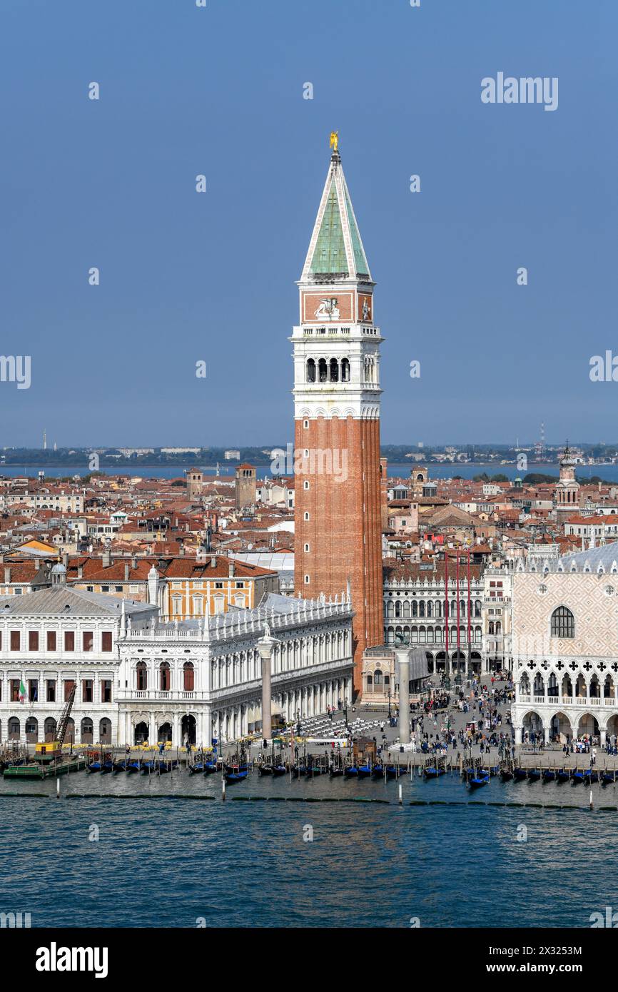 Géographie / voyage, Italie, Vénétie, Venise, campanile Saint-Marc ou Tour de Marc, AUTORISATION-DROITS-SUPPLÉMENTAIRE-INFO-NON-DISPONIBLE Banque D'Images