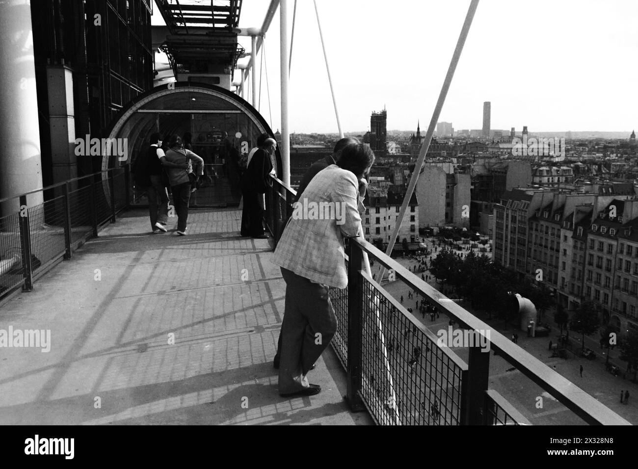 Centre national d’art et de culture Georges Pompidou, Beaubourg, Paris, Ile-de-France, France, archives 80ies Banque D'Images