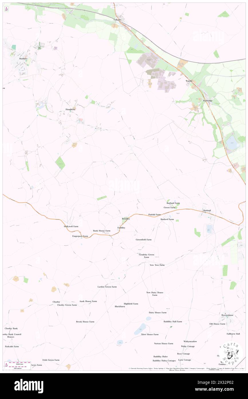 Brindley, Cheshire East, GB, Royaume-Uni, Angleterre, n 53 5' 1'', S 2 36' 36'', carte, Cartascapes carte publiée en 2024. Explorez Cartascapes, une carte qui révèle la diversité des paysages, des cultures et des écosystèmes de la Terre. Voyage à travers le temps et l'espace, découvrir l'interconnexion du passé, du présent et de l'avenir de notre planète. Banque D'Images