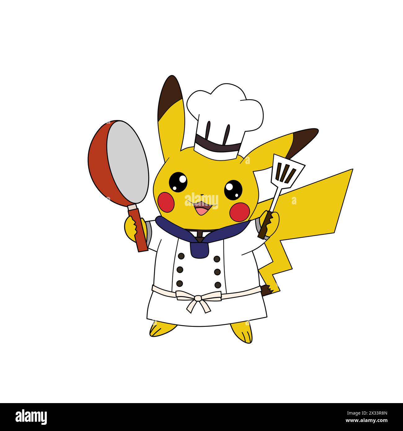 Pokemon personnages pikachu animation de cuisine de dessin animé Illustration de Vecteur
