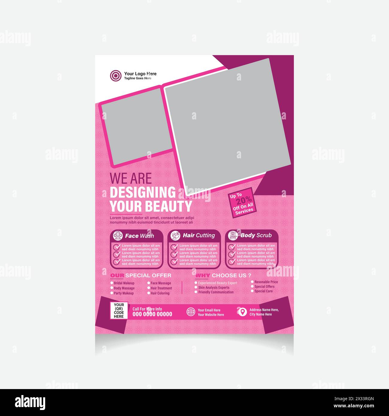 design de flyer beauté Illustration de Vecteur