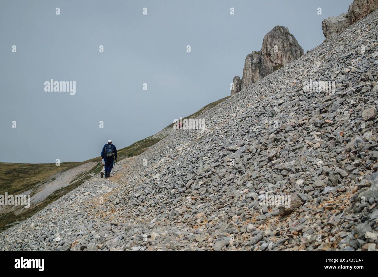 Une vue panoramique de la montée et de la crête au pic de Ljuboten sur Shar Mountain Banque D'Images