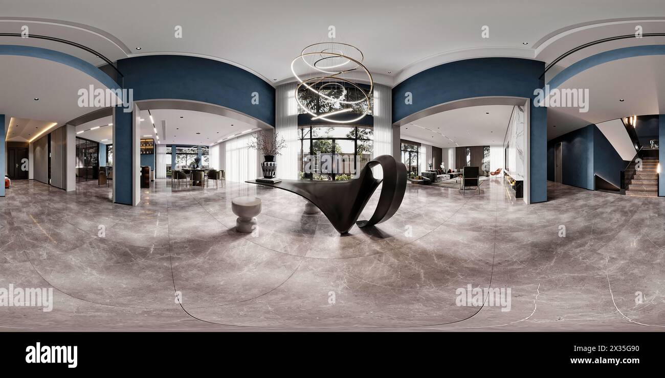 luxe, moderne, intérieur, maison, maison, design, appartement, mur, chambre, détente, 3d, décoration, vie, villa, vide, architecture, contemporaine, vi Banque D'Images