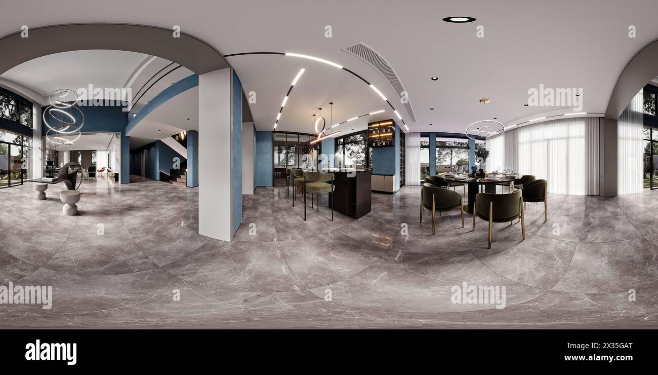 luxe, moderne, intérieur, maison, maison, design, appartement, mur, chambre, détente, 3d, décoration, vie, villa, vide, architecture, contemporaine, vi Banque D'Images