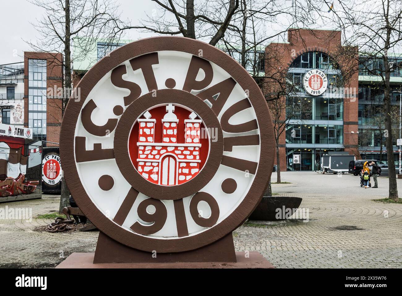 Stade de football, stade Millerntor, FC réunis Pauli,. Pauli, Hambourg, Allemagne Banque D'Images