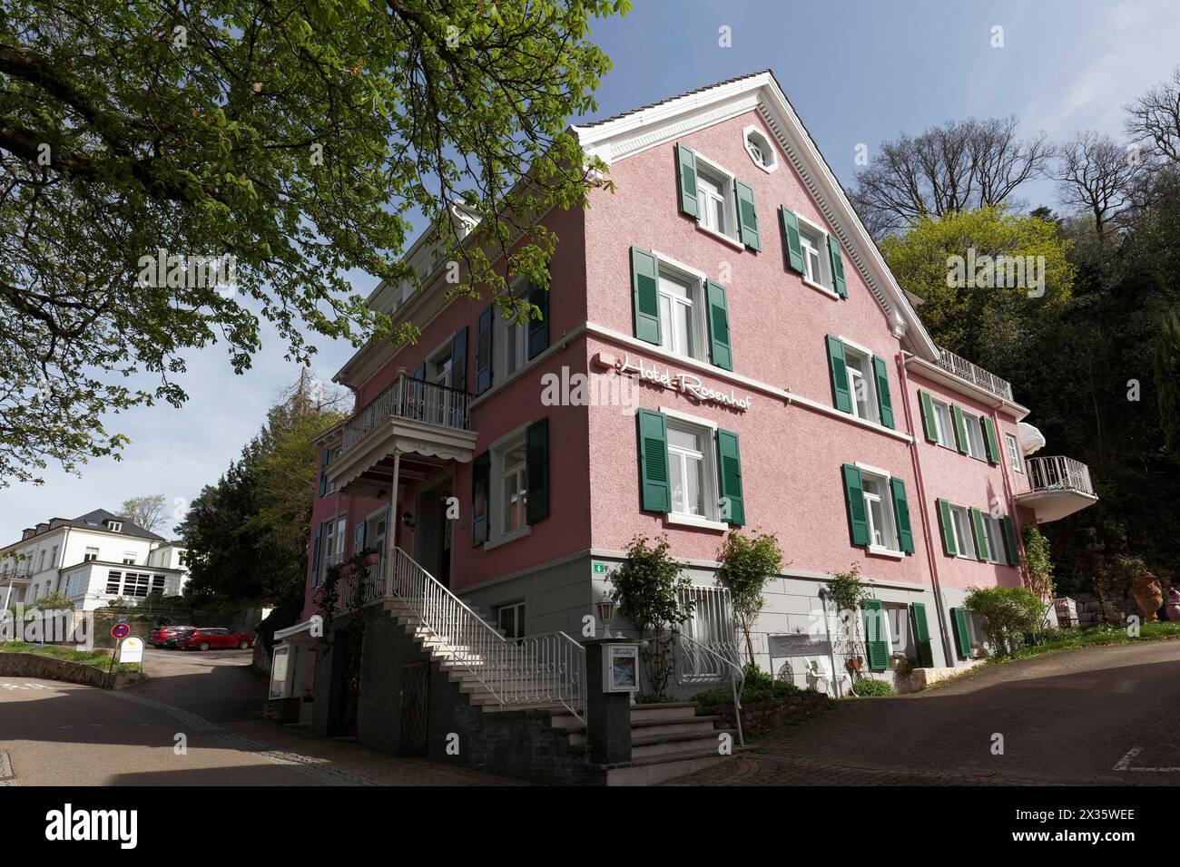 Boutique Hotel Villa Rosenhof, ville thermale Badenweiler, Forêt Noire, Markgraeflerland, Bade-Wuerttemberg, Allemagne Banque D'Images