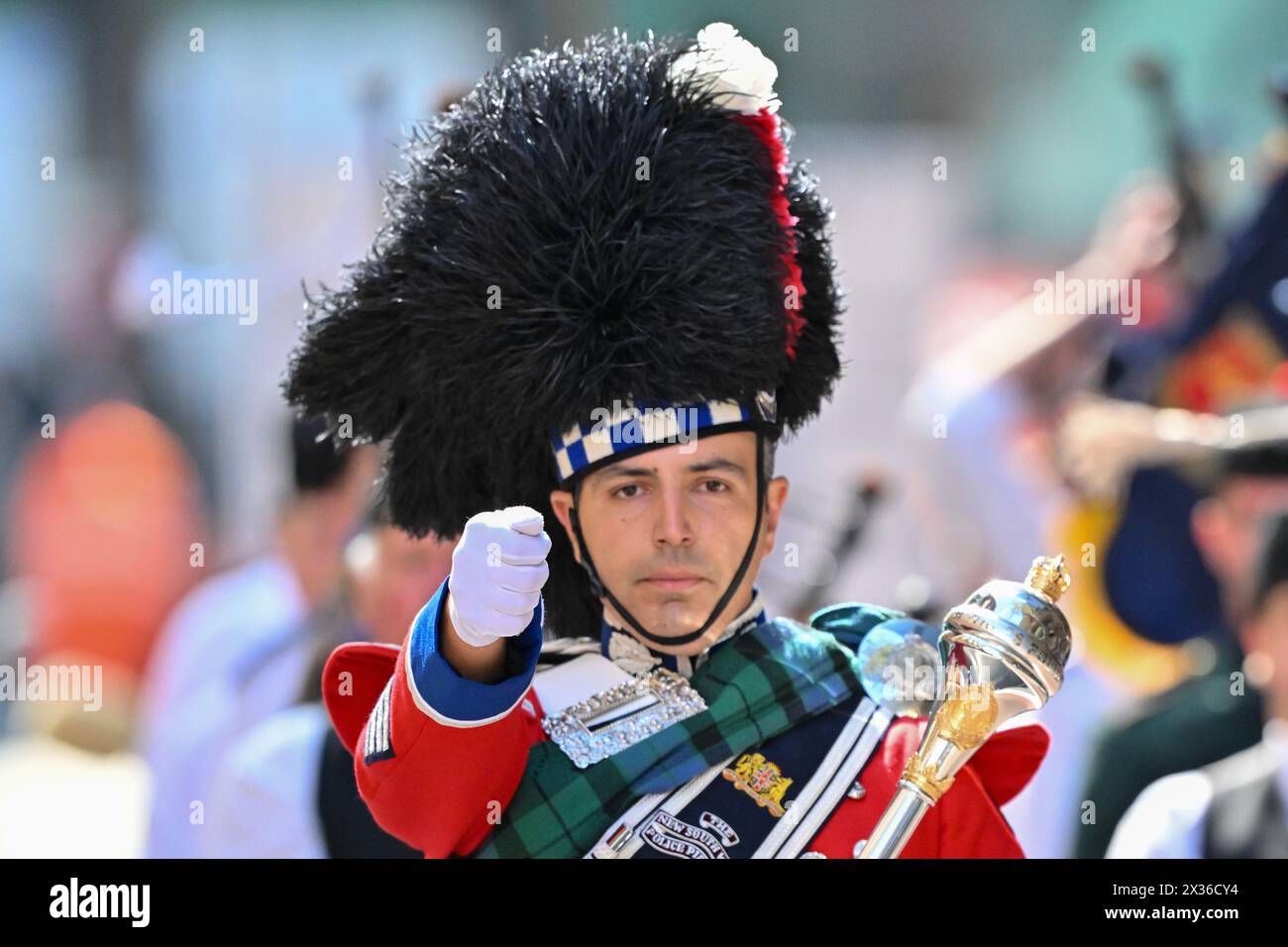 marche annuelle de l'ANZAC (Australian and New Zealand Army corps) Day à Sydney le 25 avril 2024. Photo : Izhar KHAN RÉSERVÉ À UN USAGE ÉDITORIAL. STRICTEMENT PAS D'USAGE COMMERCIAL crédit : Izhar Ahmed Khan/Alamy Live News/Alamy Live News Banque D'Images