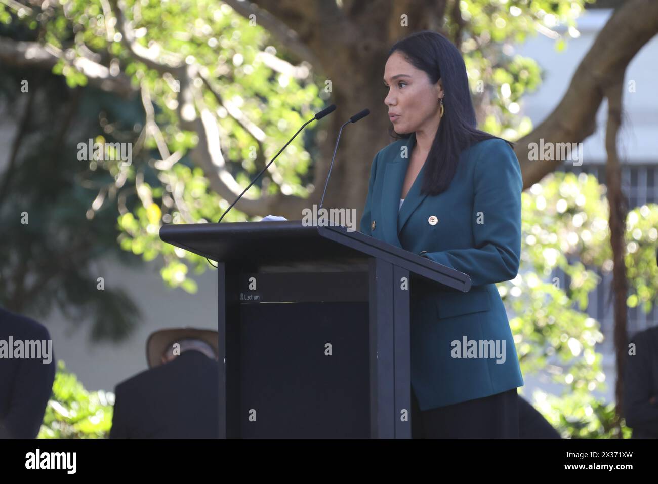 Sydney, Australie. 25 avril 2024. L'événement Colred Digger et la marche de la Journée Anzac commémorent les aborigènes et les insulaires du détroit de Torres qui ont servi notre pays dans des conflits à l'étranger. Crédit : Richard Milnes/Alamy Live News Banque D'Images