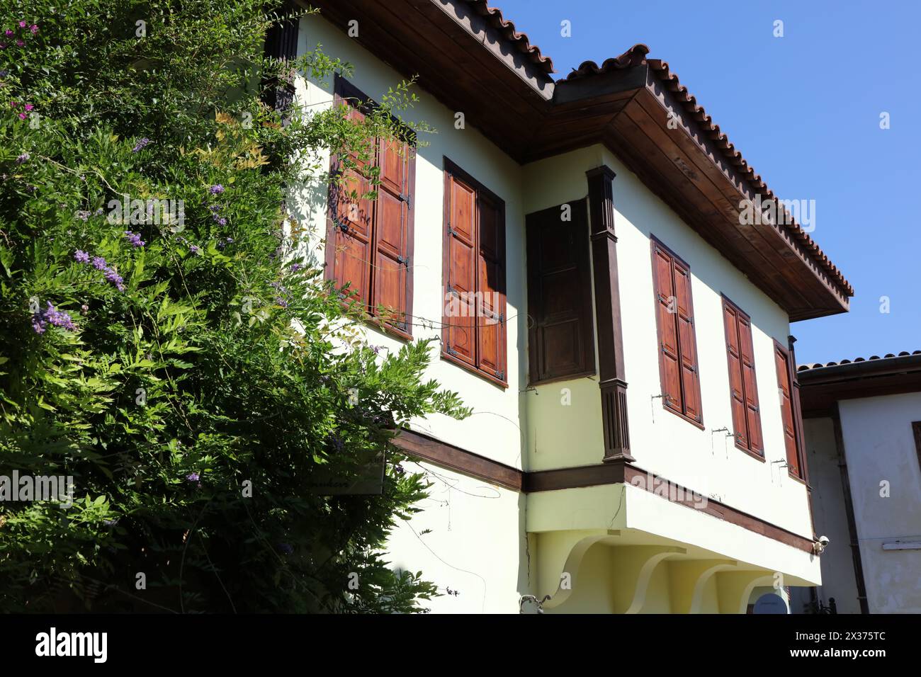 Une maison historique située dans le quartier Kaleici. La maison a été construite dans la dernière période de l'Empire ottoman. Banque D'Images