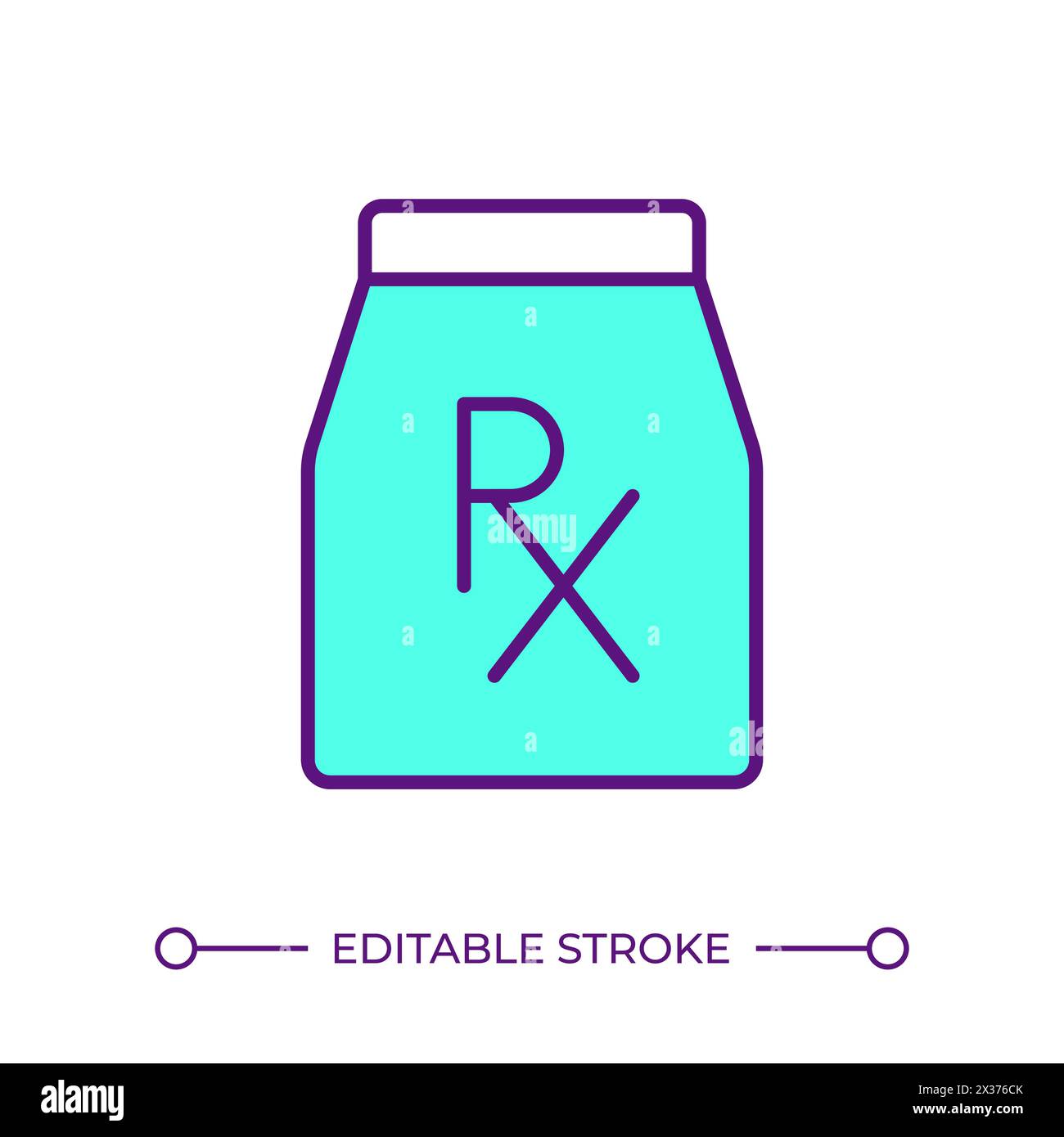 Icône de couleur RVB de la commande de médicaments Illustration de Vecteur