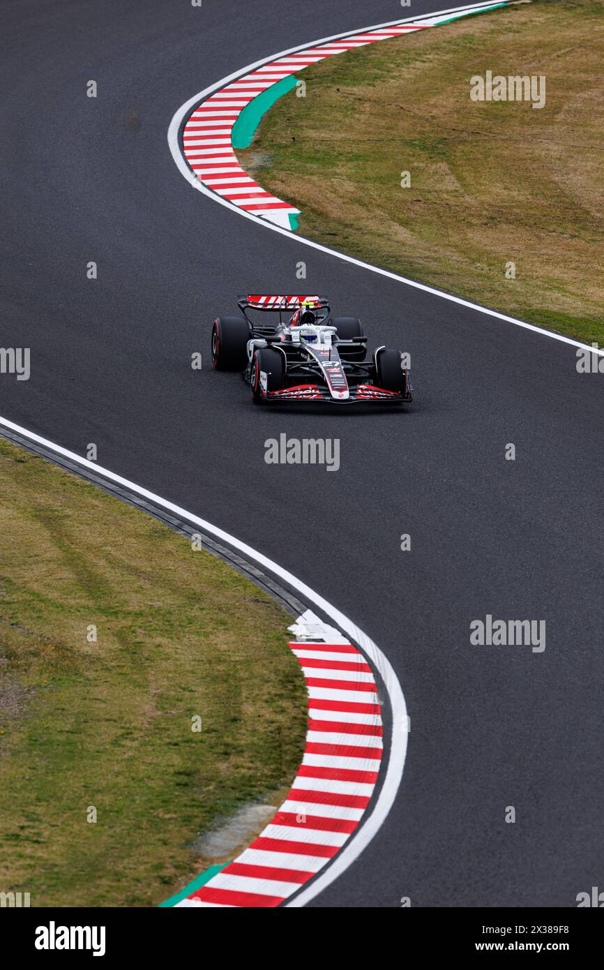 Circuit de Suzuka, le 5 avril 2024 : Nico Hulkenberg (GER) de la Haas F1 lors du Grand Prix de formule 1 du Japon 2024. Banque D'Images
