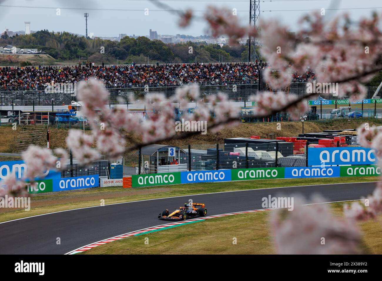 Circuit de Suzuka, 5 avril 2024 : Lando Norris (GBR) de McLaren lors du Grand Prix de formule 1 du Japon 2024. Banque D'Images