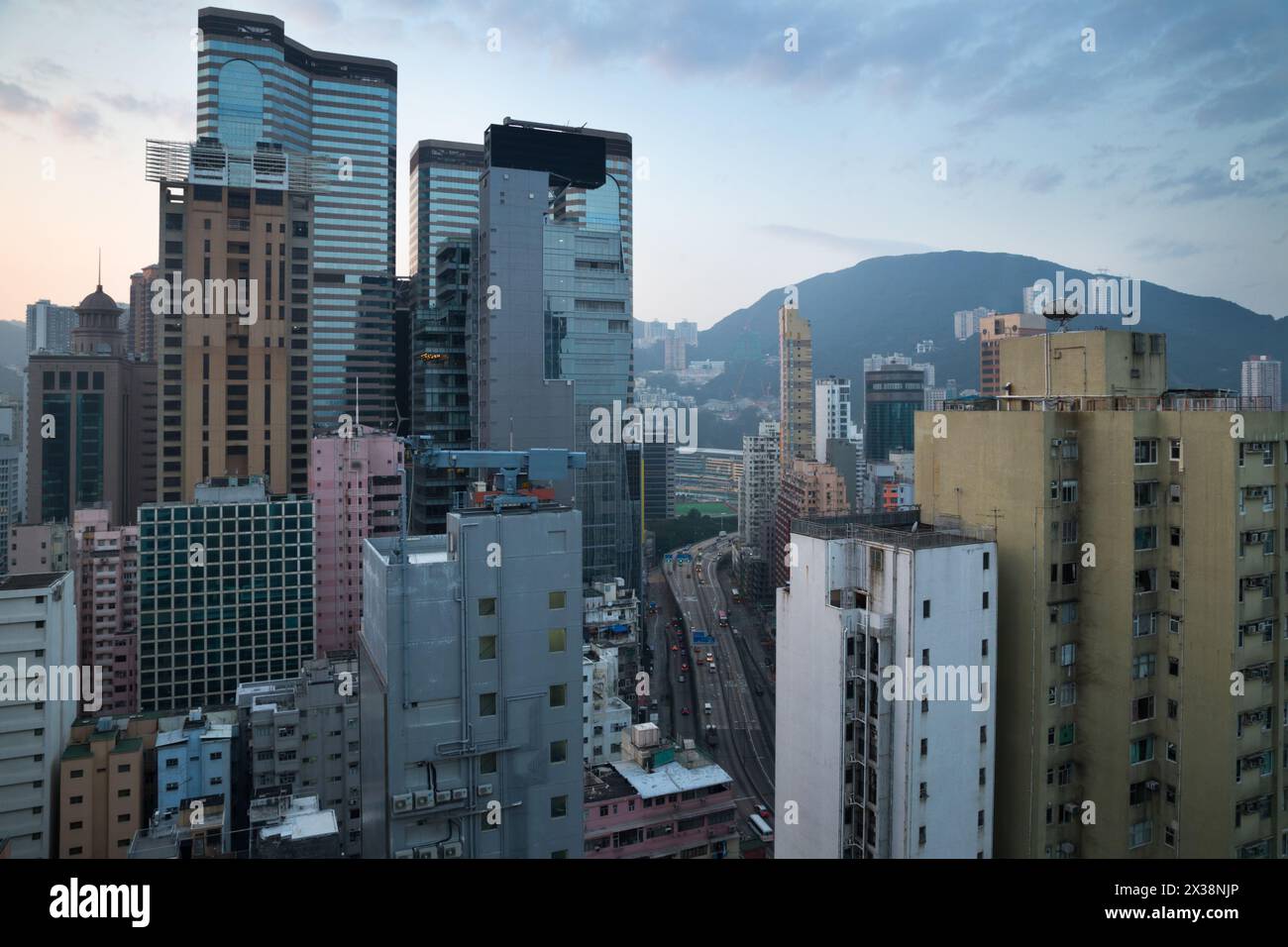 Constructions résidentielles et immeubles de bureaux nera Mountain à Hong Kong, Chine Banque D'Images