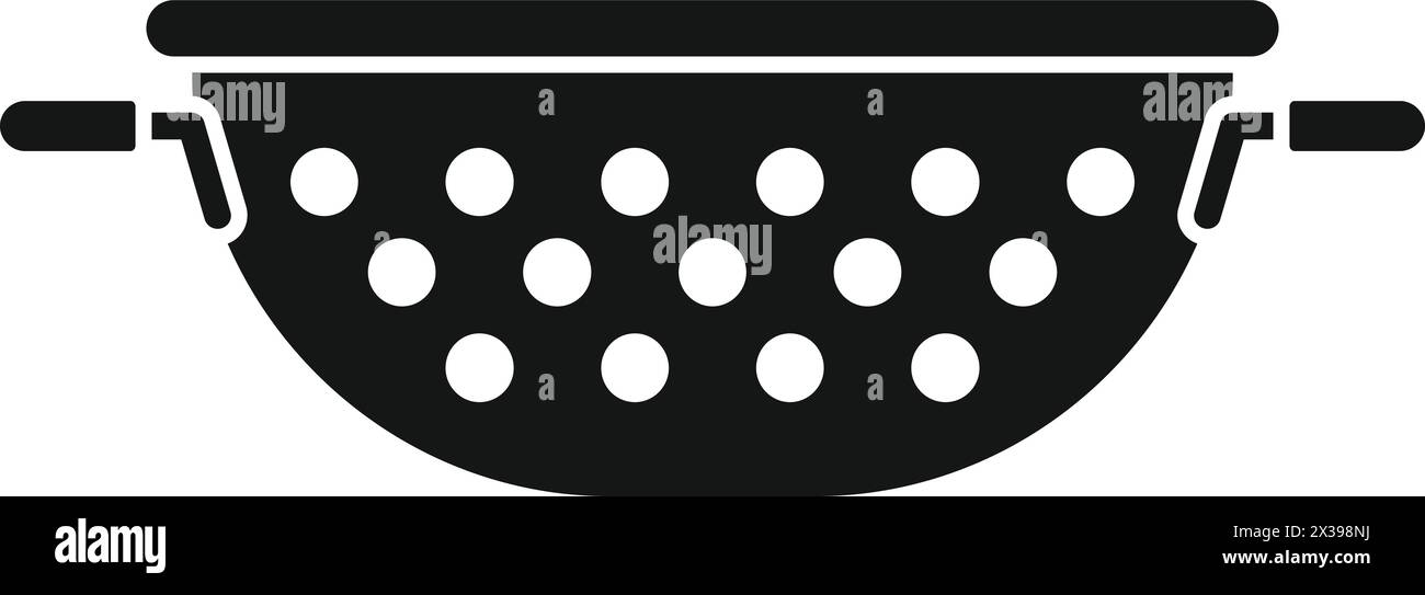 Icône passoire d'objet de préparation vecteur simple. Kit alimentaire. Ustensile de vaisselle Illustration de Vecteur