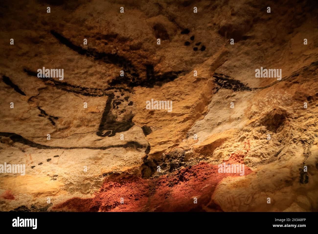 Lascaux IV, Centre International de l'art pariétal (Centre international de l'art pariétal) présente, entre autres, un fac-similé complet de tous les d Banque D'Images