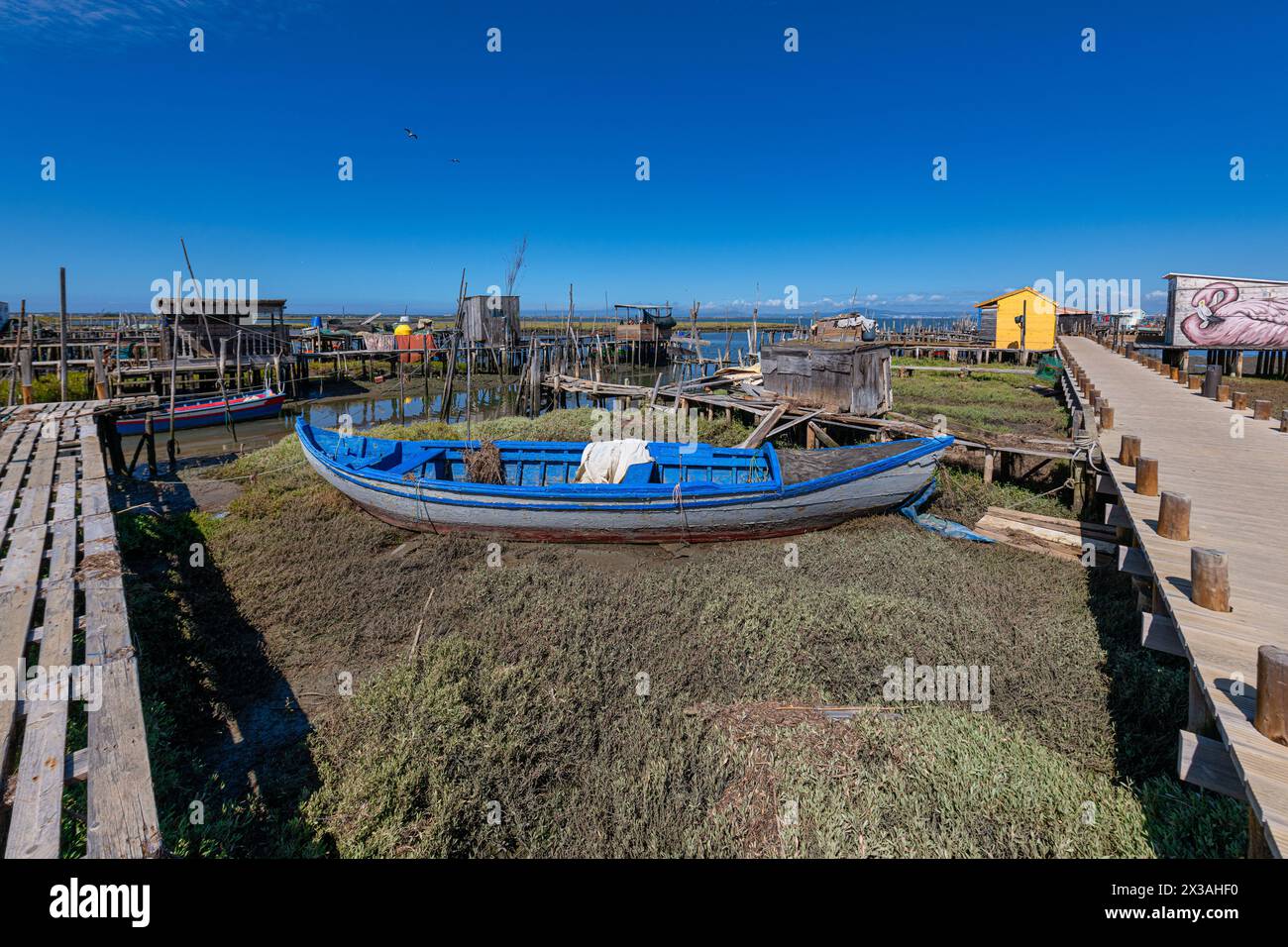 Porto Palafita da Carrasqueira, Portugal-ancienne jetée de pêche Banque D'Images