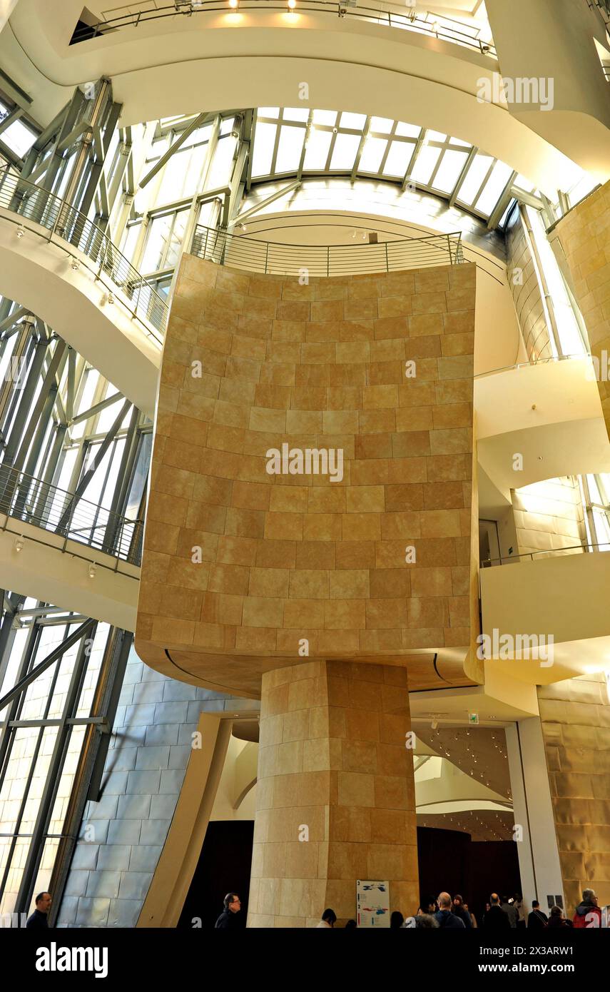 Guggenheim, Musée, Bilbao, Frank Gehry, intérieur, architecture, Espagne, Europe Banque D'Images