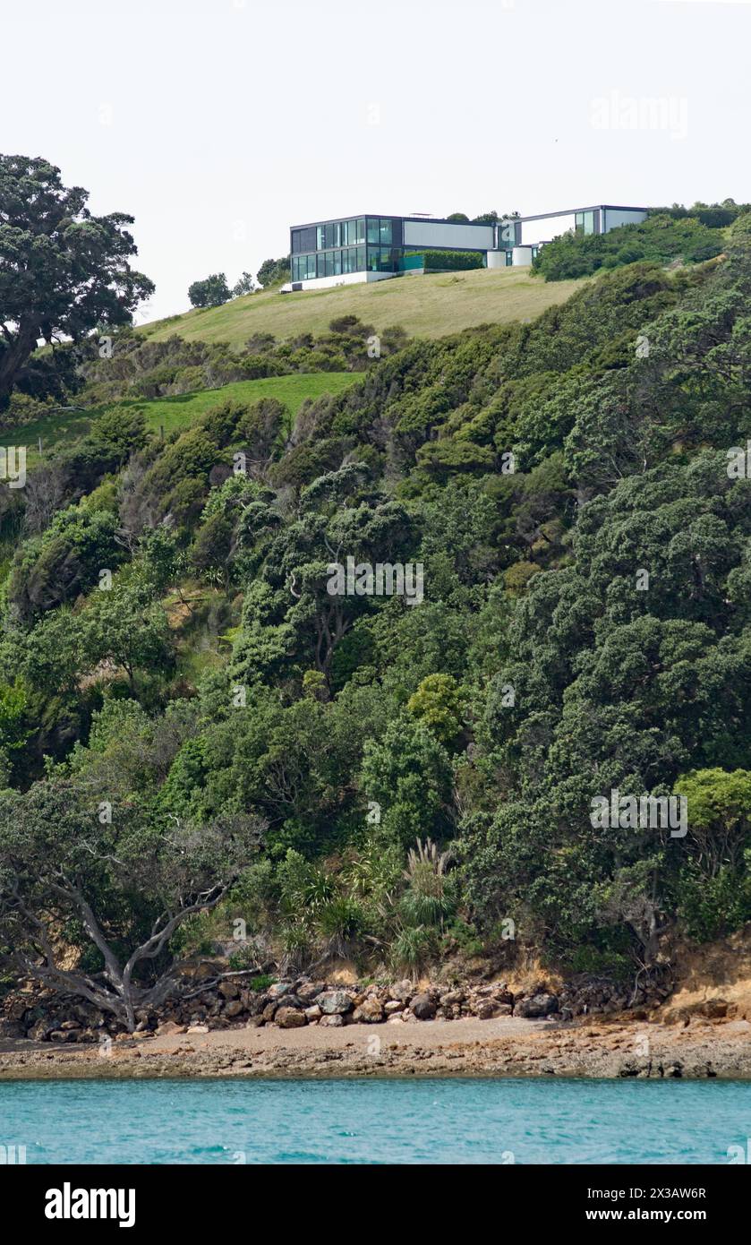 Manoirs et maisons fabuleuses de l'île de Waiheke Banque D'Images