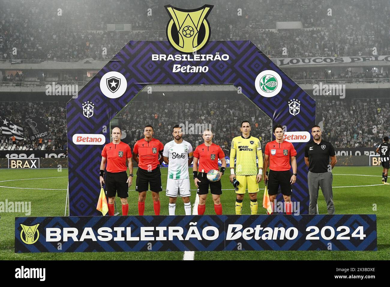 Rio de Janeiro, Brésil, 21 avril 2024, match de football entre Botafogo vs Juventude pour le championnat brésilien au stade Marcanã. Banque D'Images