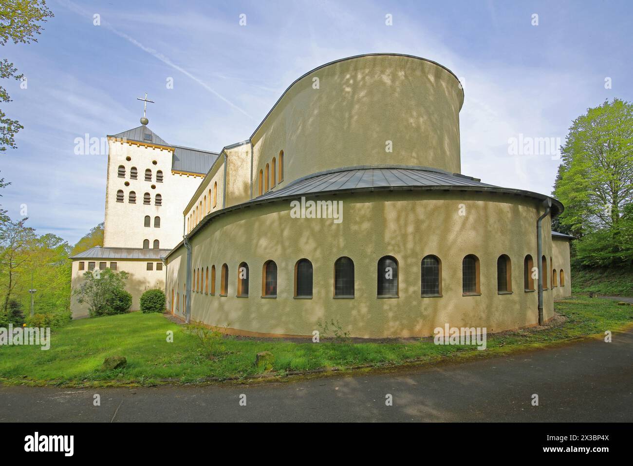 Monastère de Heiligenborn construit en 1952, monastère Rédemptoriste, Bous, Sarre, Allemagne Banque D'Images
