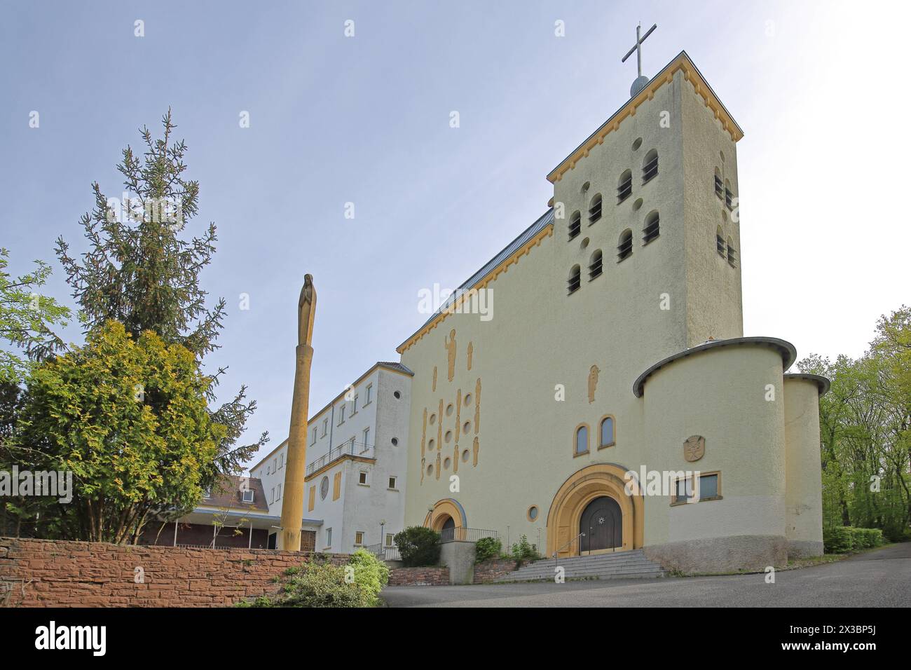Monastère de Heiligenborn construit en 1952, monastère Rédemptoriste, Bous, Sarre, Allemagne Banque D'Images