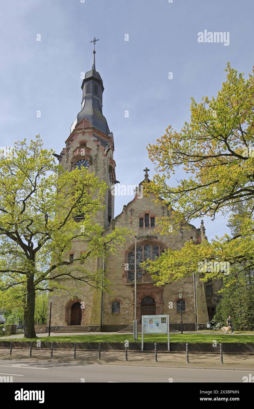Église protestante construite en 1906, Saarlouis, Sarre, Allemagne Banque D'Images