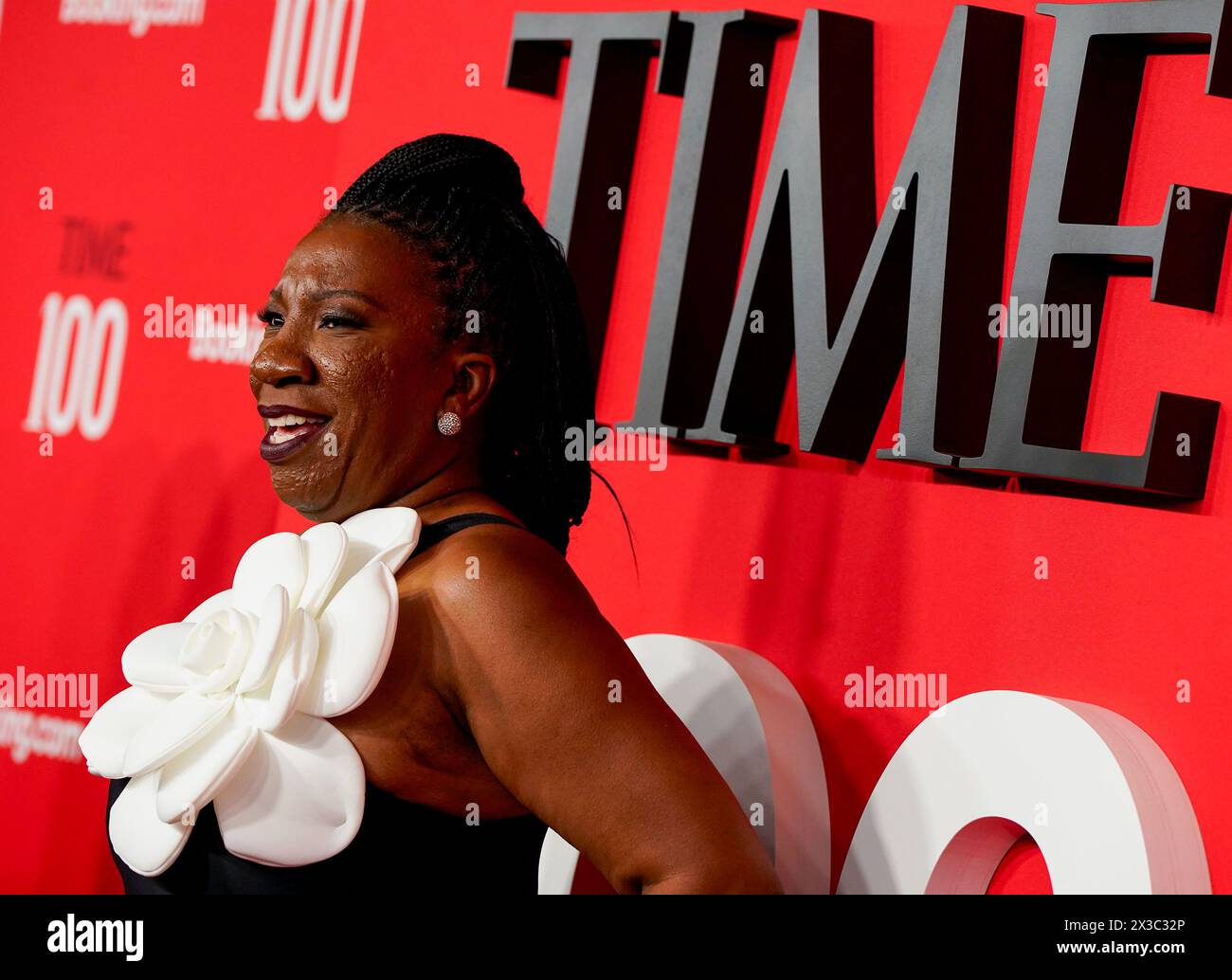 New York, États-Unis. 25 avril 2024. Tarana Burke assiste au Time 100 Gala, honorant les 100 personnes les plus influentes du monde, qui se tient au Frederick P. Rose Hall, maison du jazz au Lincoln Center à New York, le jeudi 25 avril 2024. Crédit : Jennifer Graylock/Alamy Live News Banque D'Images