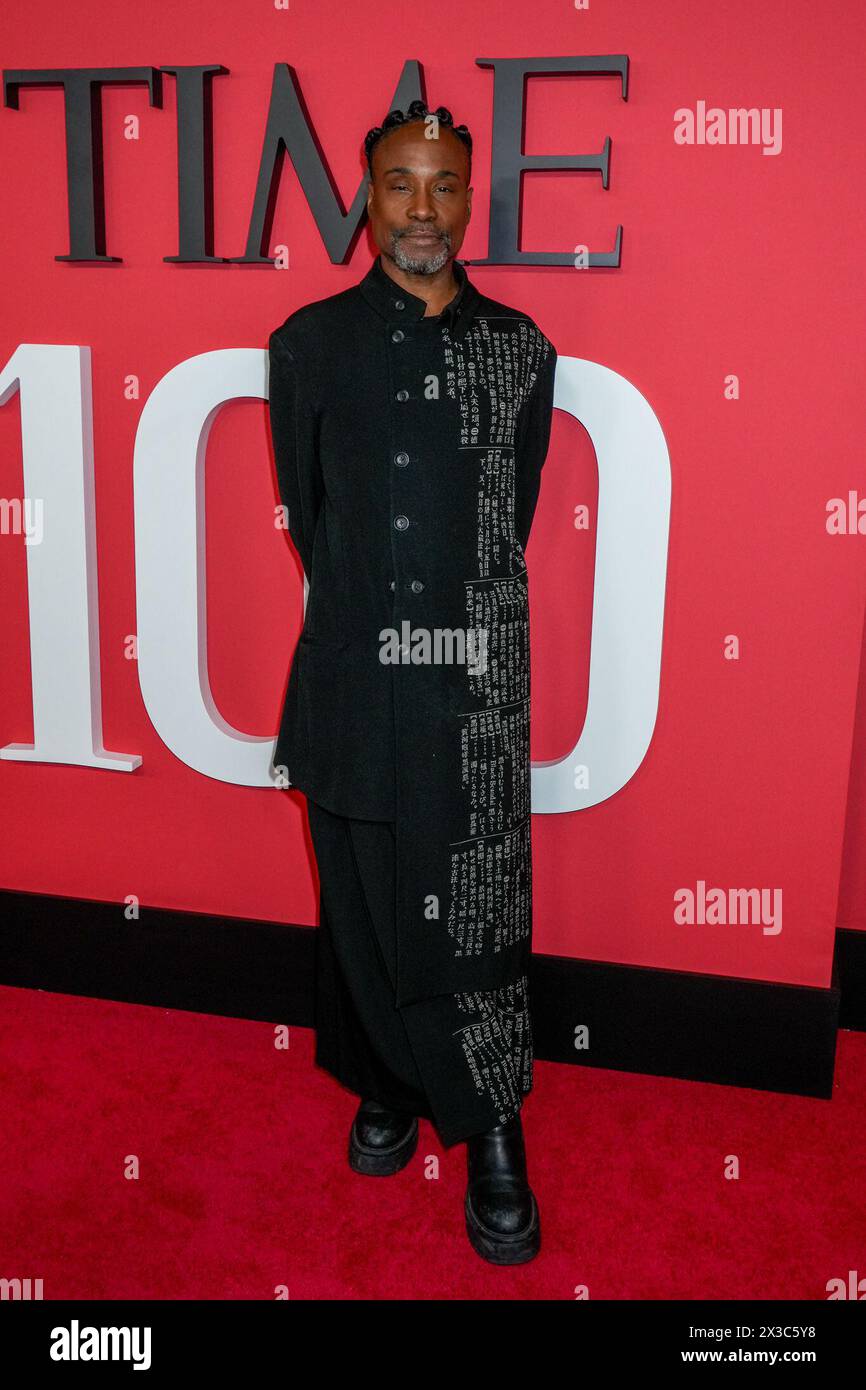 New York, États-Unis. 25 avril 2024. Billy porter assiste au Time 100 Gala, honorant les 100 personnes les plus influentes du monde, qui se tient au Frederick P. Rose Hall, maison du jazz au Lincoln Center à New York, le jeudi 25 avril 2024. Crédit : Jennifer Graylock/Alamy Live News Banque D'Images