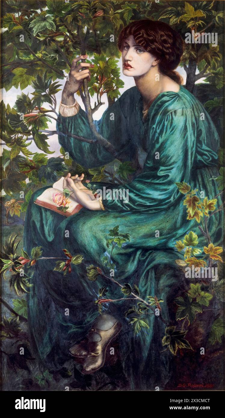 Dante Gabriel Rossetti, le rêve du jour, peinture à l'huile sur toile, 1880 Banque D'Images