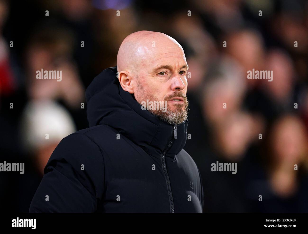 Photo du dossier datée du 28-02-2024 du manager de Manchester United Erik Ten Hag. Vincent Kompany, ancien capitaine de Manchester City, a insisté pour dire qu'il ne se réjouissait pas des récentes luttes de Manchester United et a déclaré qu'il avait beaucoup de respect pour Erik Ten Hag. Date d'émission : vendredi 26 avril 2024. Banque D'Images Photo du dossier datée du 28-02-2024 du manager de Manchester United Erik Ten Hag. Vincent Kompany, ancien capitaine de Manchester City, a insisté pour dire qu'il ne se réjouissait pas des récentes luttes de Manchester United et a déclaré qu'il avait beaucoup de respect pour Erik Ten Hag. Date d'émission : vendredi 26 avril 2024. Banque D'Images
