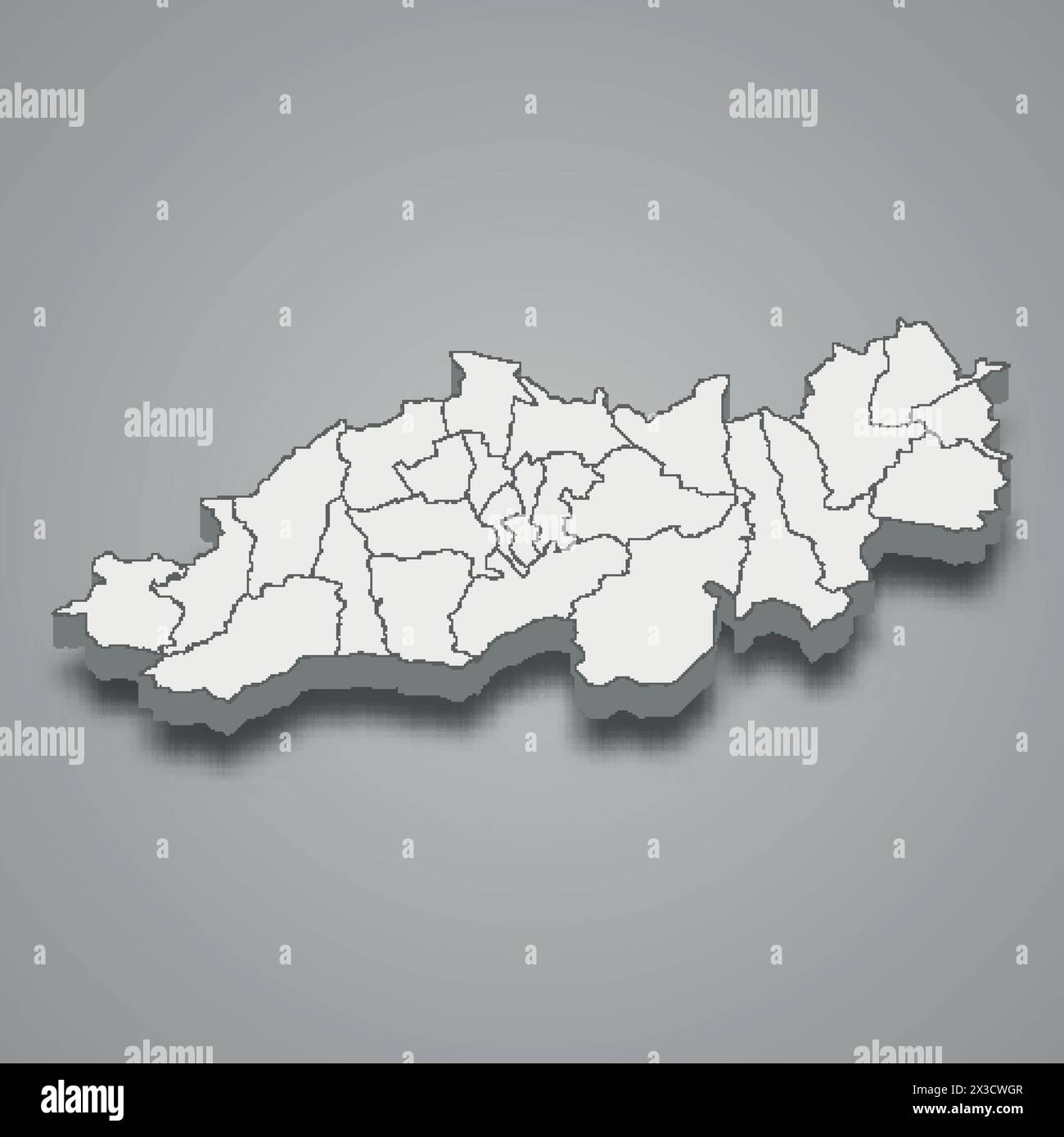 Carte isométrique 3d de Blida est une région de l'Algérie, illustration vectorielle Illustration de Vecteur