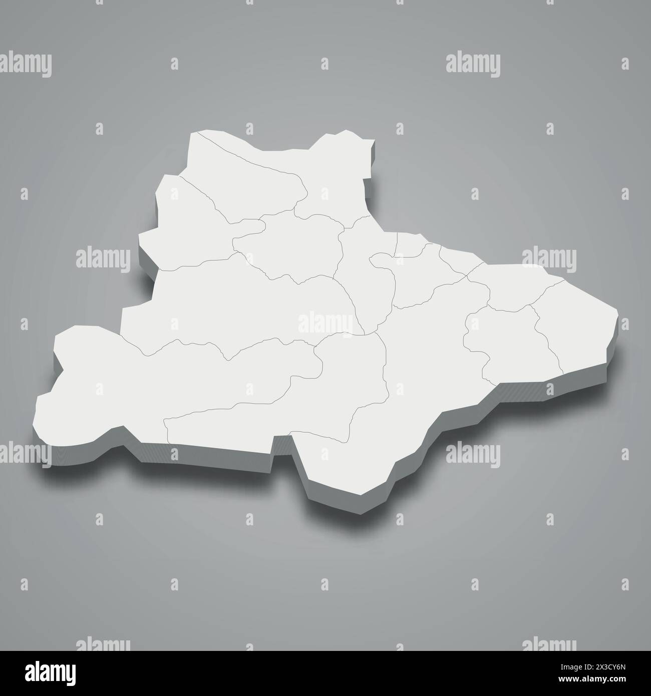 Carte isométrique 3d de Monastir est un gouvernorat de Tunisie, illustration vectorielle Illustration de Vecteur