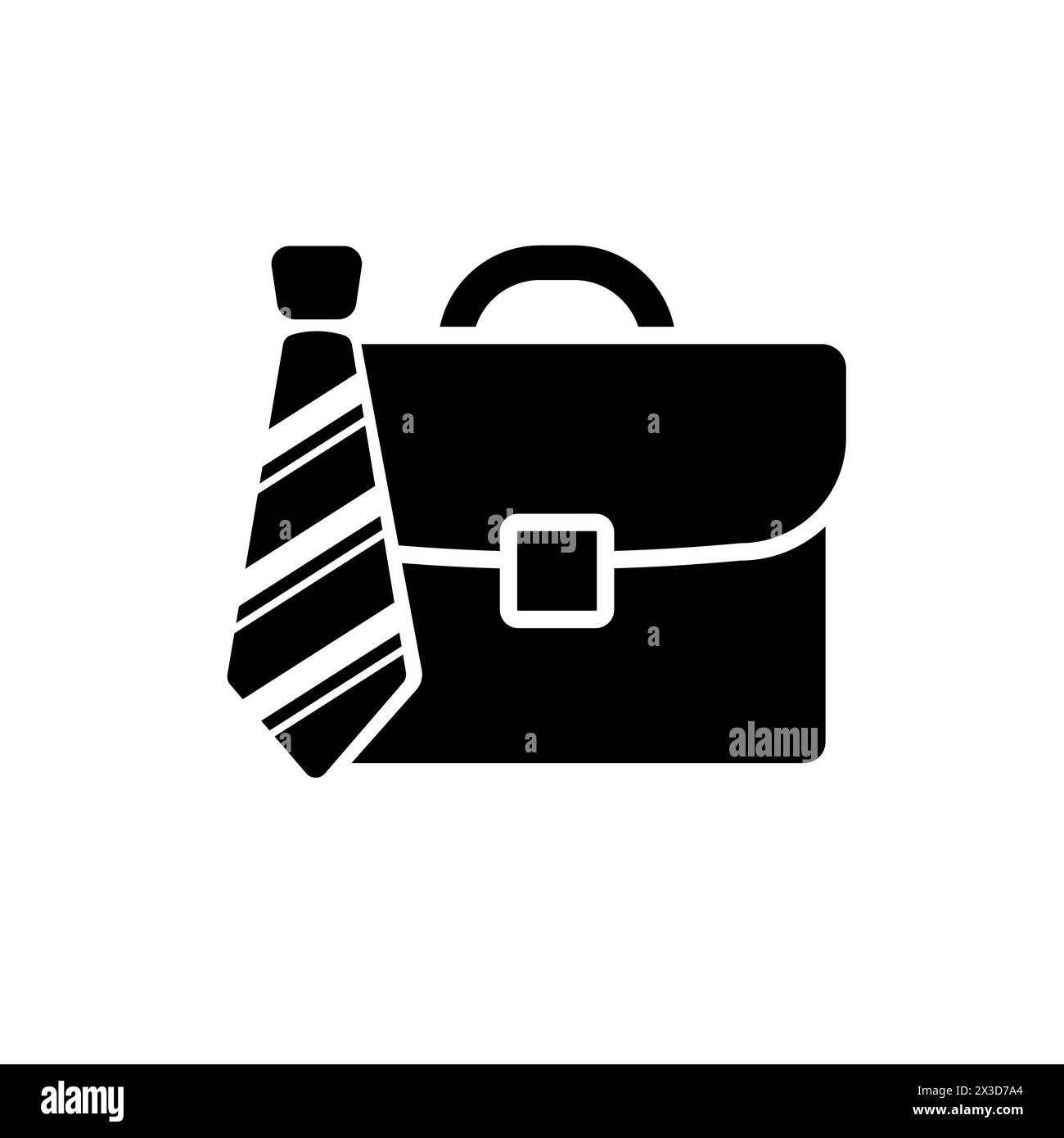 Icône de cravate et de biefcase.icône de ligne de service rapide. Symbole, illustration du logo. Signe de style linéaire pour le concept mobile et la conception Web. Illustration de Vecteur