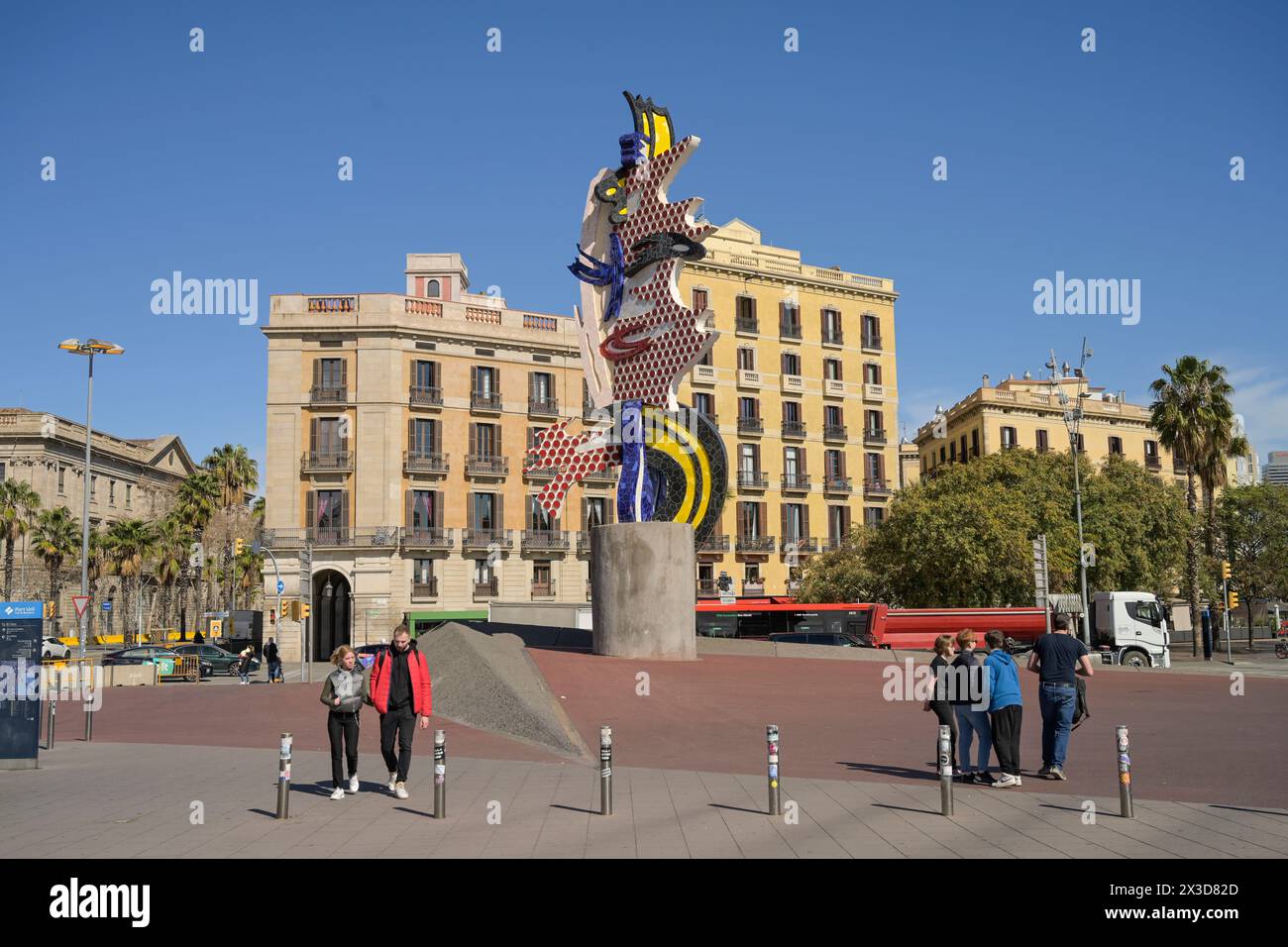 Roy Lichtenstein : El Cap de Barcelona, Barcelona, Katalonien, Spanien Banque D'Images