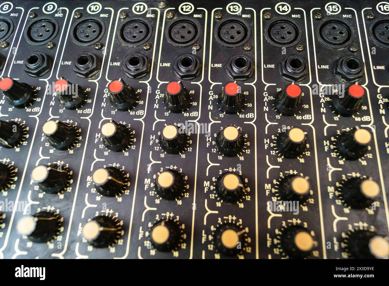 console de mixage Banque D'Images
