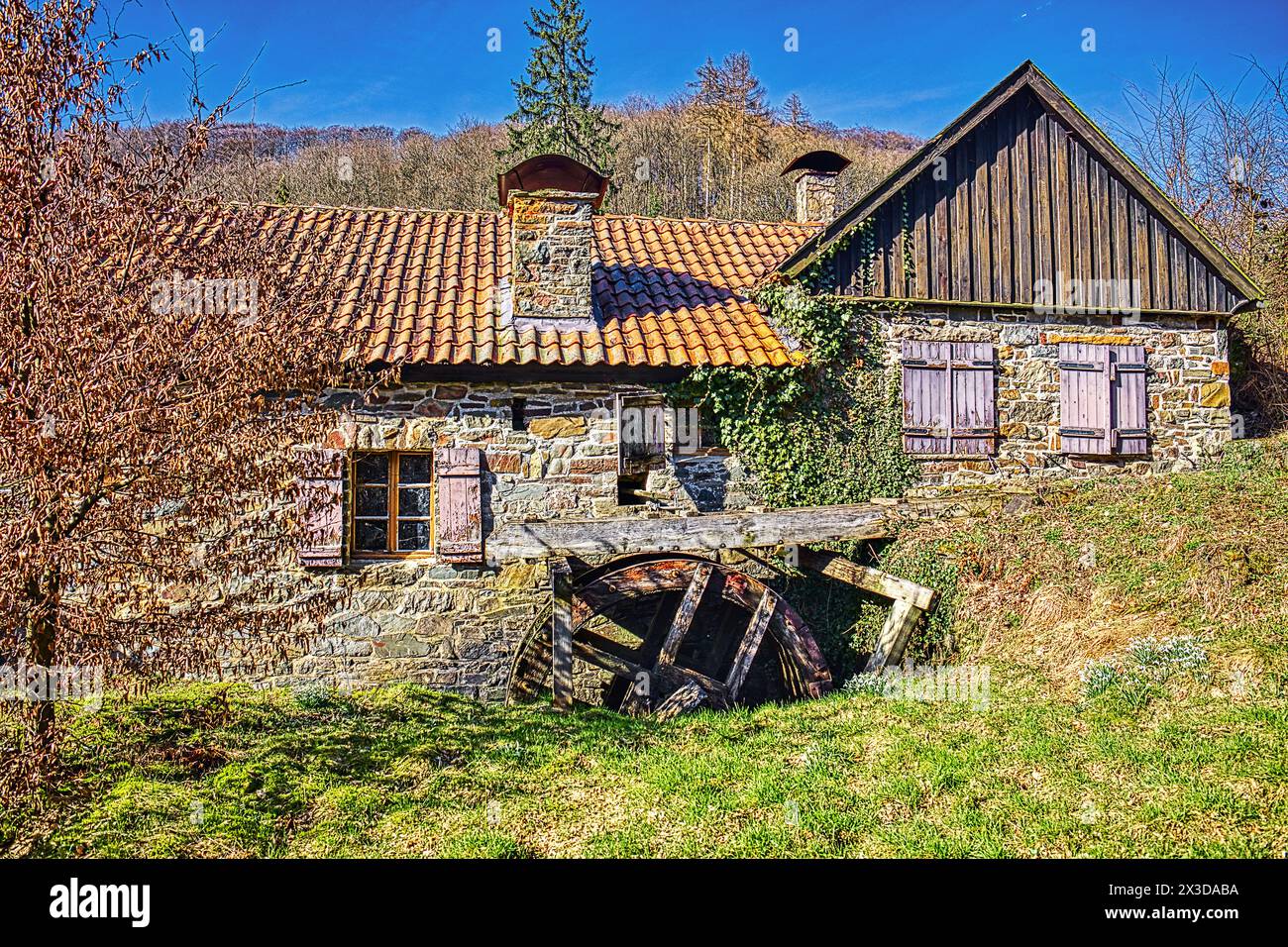 Usine de Brenscheid, Allemagne, Rhénanie du Nord-Westphalie, Nachrodt-Wiblingwerde Banque D'Images