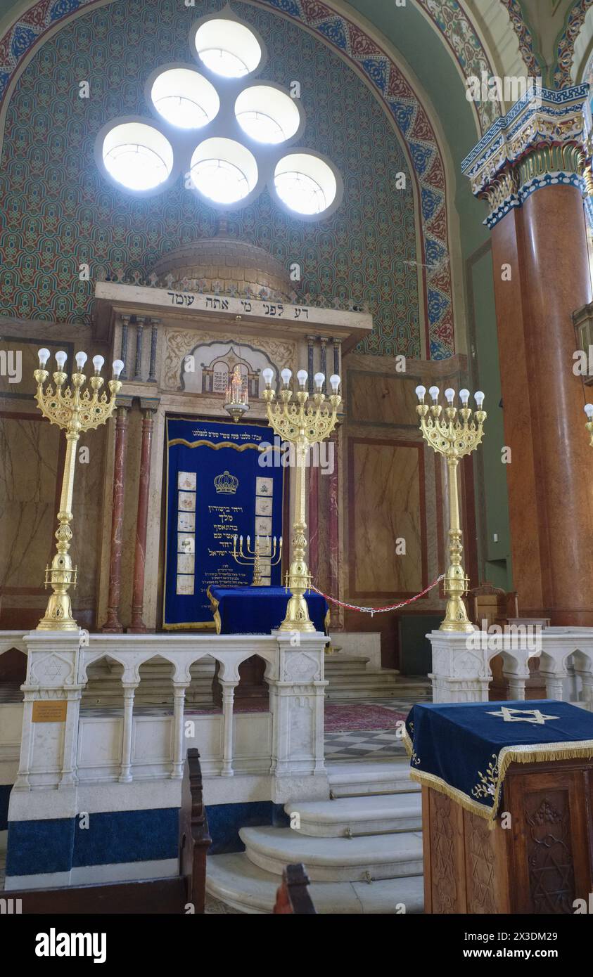 Bulgarie, Sofia ; les intérieurs de la synagogue Banque D'Images