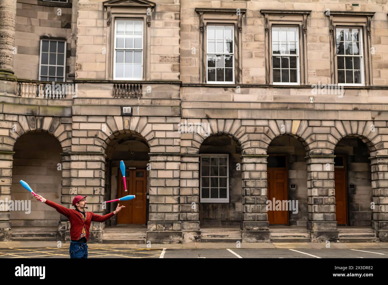 Édimbourg, Lothian, Écosse, Royaume-Uni. 5 août 2023. Jongleur, artistes de rue. Banque D'Images
