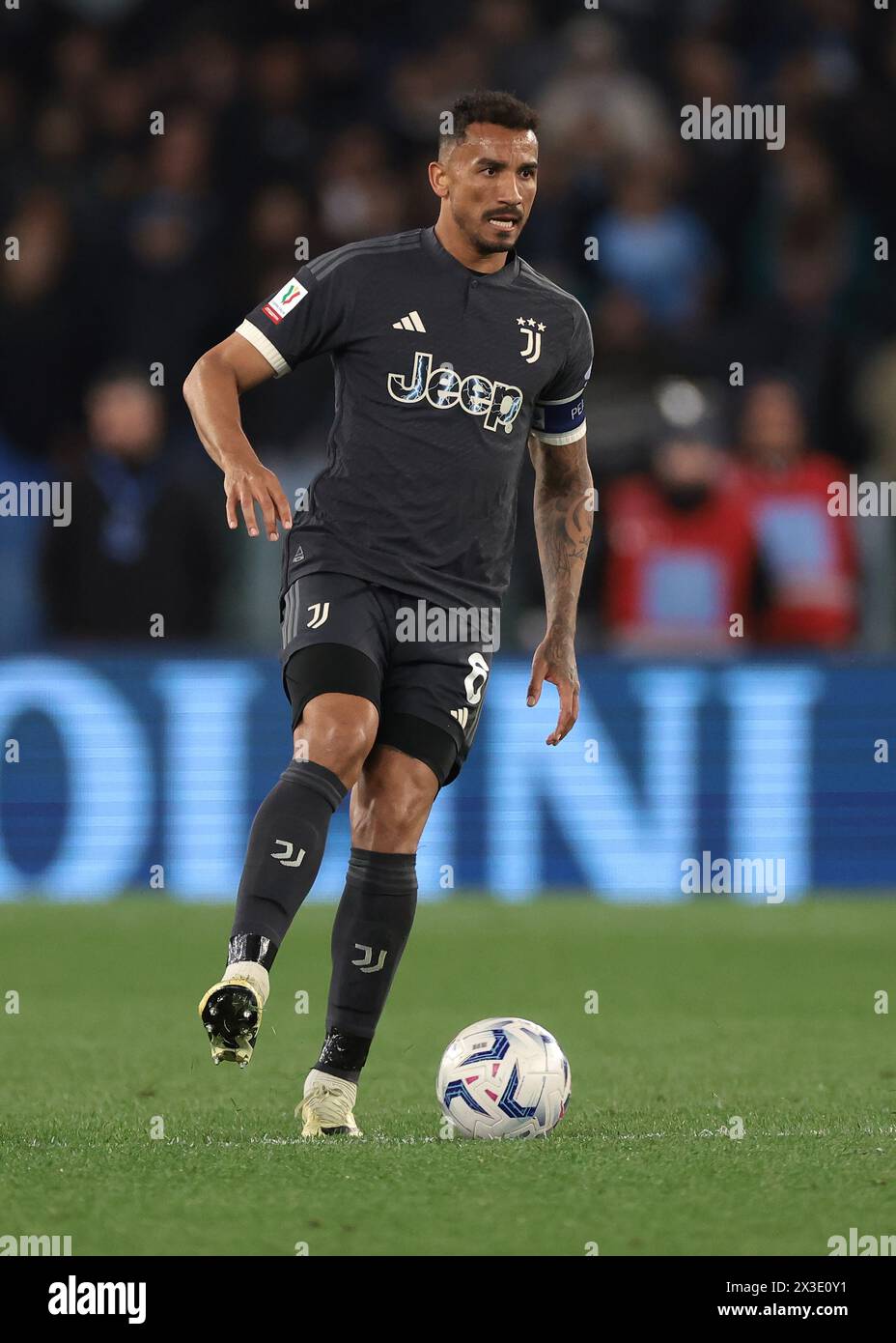 Rome, Italie. 23 avril 2024. Danilo de la Juventus lors du match de la Coppa Italia semi finale 2nd Leg A à Olimpico, Rome. Le crédit photo devrait se lire : Jonathan Moscrop/Sportimage crédit : Sportimage Ltd/Alamy Live News Banque D'Images